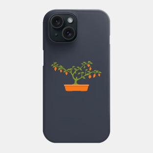 Orange Chili Bonsai in Orange Bonsai Pot Phone Case