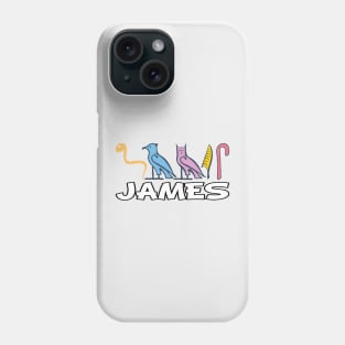 JAMES-American names in hieroglyphic letters-James, name in a Pharaonic Khartouch-Hieroglyphic pharaonic names Phone Case