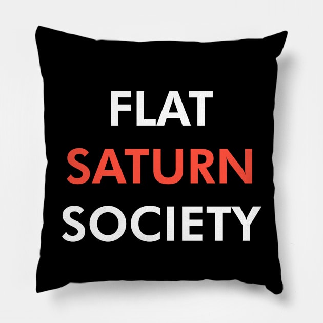 Flat Saturn Society (Light) Pillow by Graograman