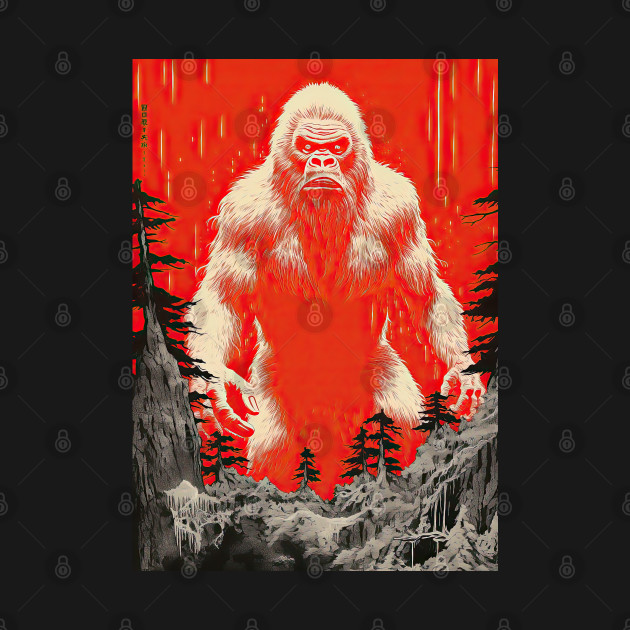 Bigfoot in japan retro art by obstinator