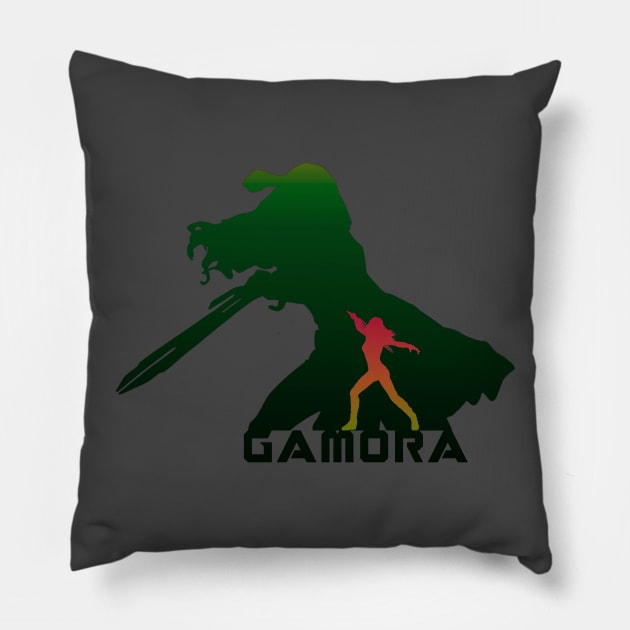 Gamora gradient Pillow by Thisepisodeisabout