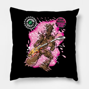Woodshop Project and Pink Winter Groot Pillow