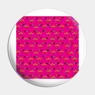 Pink Floral Pattern Pin