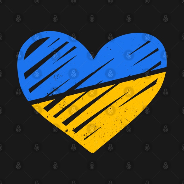 Ukraine Flag Ukrainian Heart by Happy Shirt