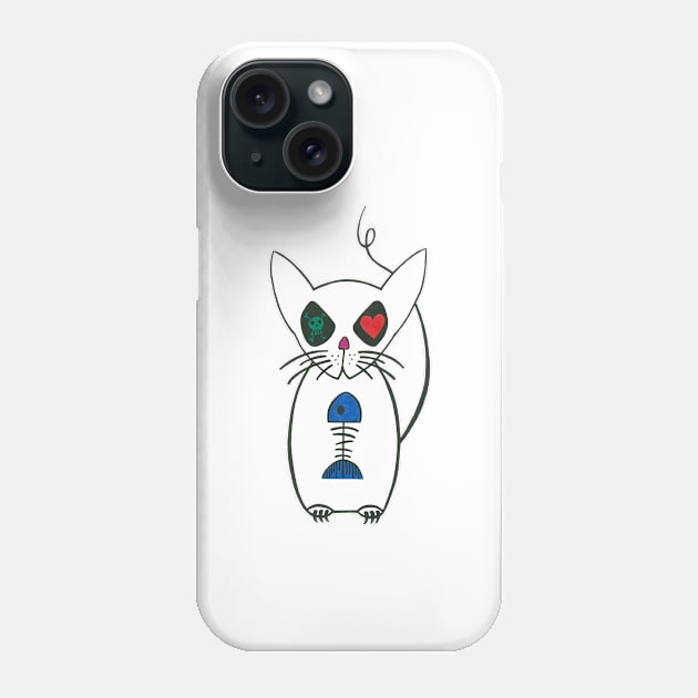 crazy kitty Phone Case by SeymourArt