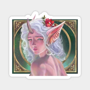 Beautiful Fantasy Demonic Whimsical Fairy Girl Magnet