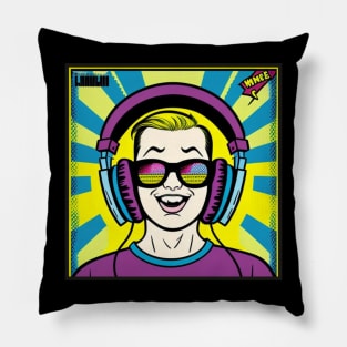 Headphones Music Enthusiast HDTGM Pillow