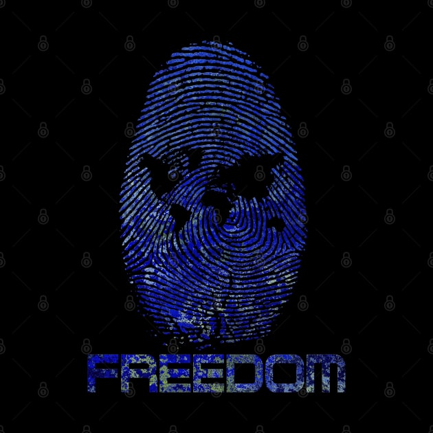 Thumbprint World of Freedom by TigsArts
