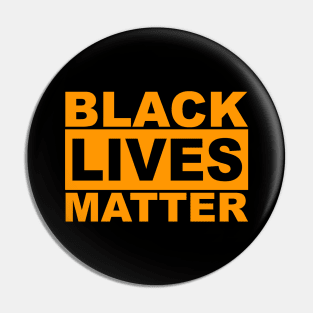 Black Lives Matter Logo (Orange) Pin