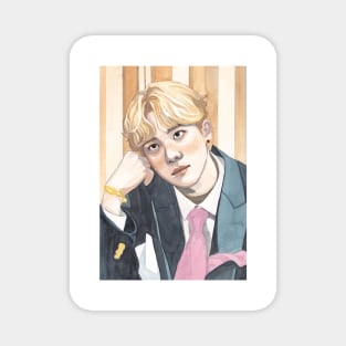 Jung Yunho ATEEZ Watercolour Painting Magnet