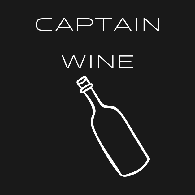 Captain Wine Typography White Design by Stylomart