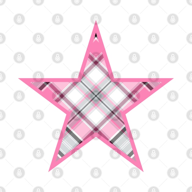 Star with pink plaid by Dreamscapes