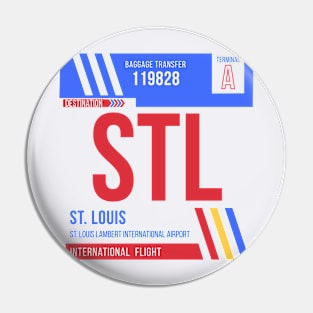 St. Louis (STL) Airport Code Baggage Tag Pin