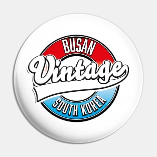 Busan south korea vintage logo Pin