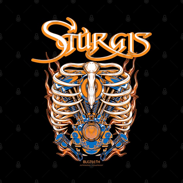 Sturgis engine in a Rib Cage by Bugteeth