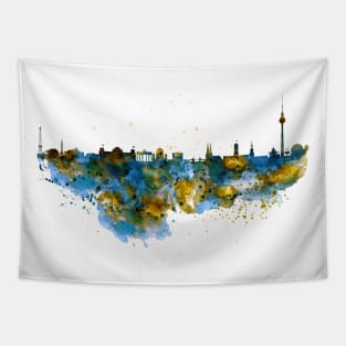 Berlin watercolor skyline Tapestry