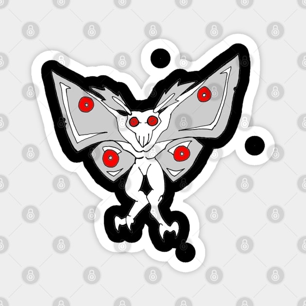 The Eyes of the Mothman Magnet by TonyBreeden