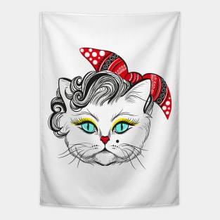 Cute Fashionable Kitty Marilyn Monroe Tapestry