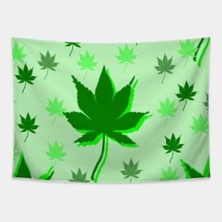 green leaves pattern design background Tapestry