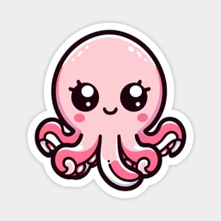 Pink funny octopus Magnet