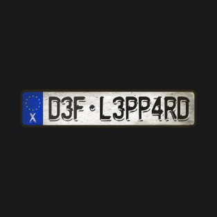 D3F - L3PP4RD Car license plates T-Shirt