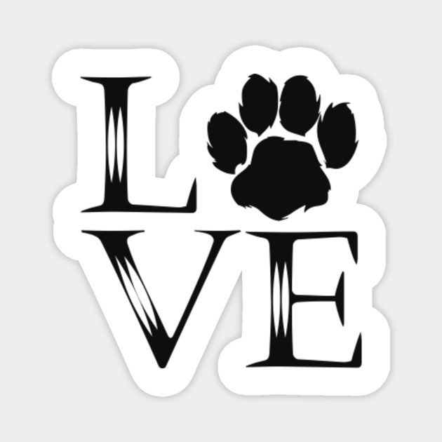 Love Paw Print Dog Dog Magnet Teepublic Au
