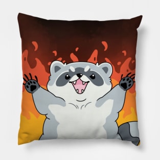 Raccoon Arson Pillow