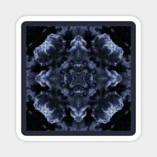 Fractal Art Blue Mandala Pattern Magnet