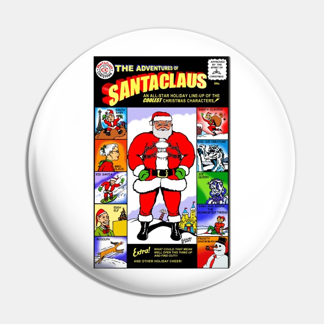 Santa Claus Comic Cover Pin by RickLucey