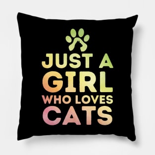 Just a Girl Who Loves Cat Pillow