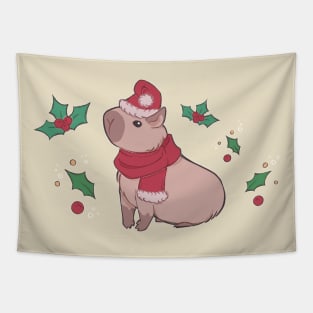 Christmas Capybara [Colour] Tapestry