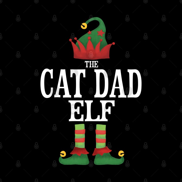 Cat Dad Elf Matching Family Group Christmas Party Pajamas by uglygiftideas