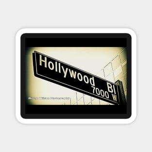 Hollywood Boulevard, Hollywood, California by Mistah Wilson Magnet