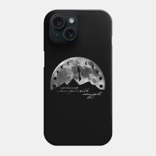 Mountains, Moon Phases, diver, MOONCHASING Phone Case