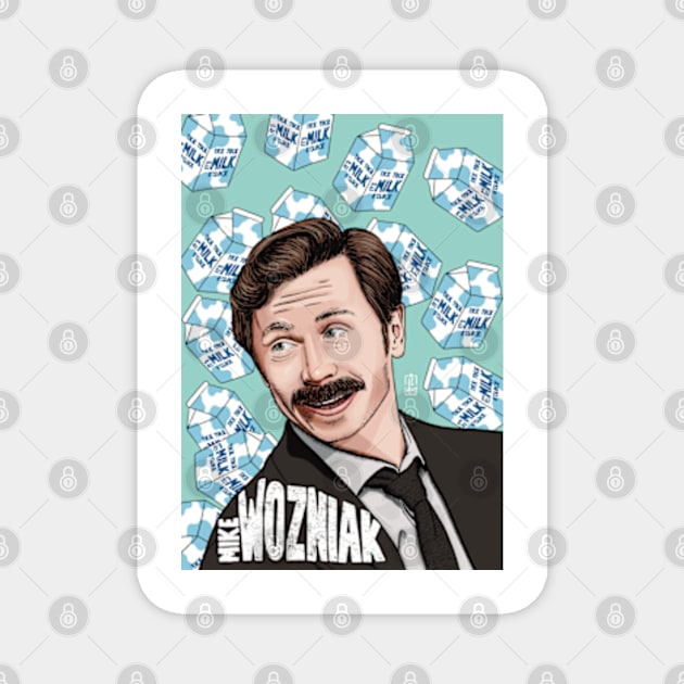 Mike Wozniak, Taskmaster. Magnet by Lucy Chambers Art 