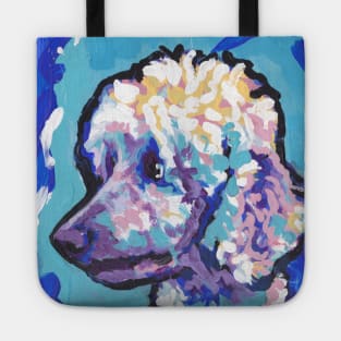 Standard Poodle Dog Bright colorful pop dog art Tote