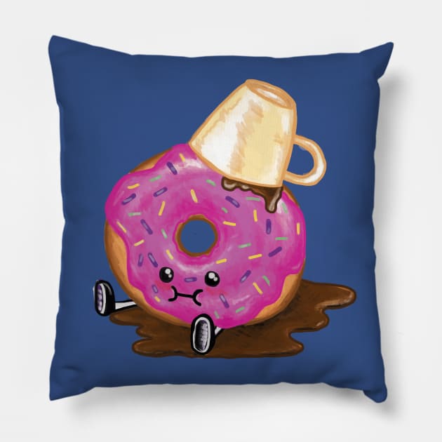 Clumsy Donut Spilled His Coffee Pillow by ckrickett