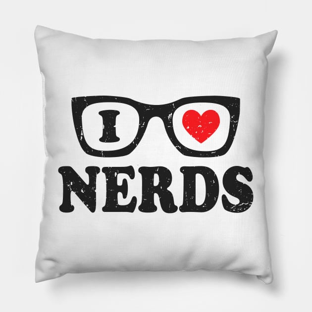 I Love Nerds Pillow by Etopix