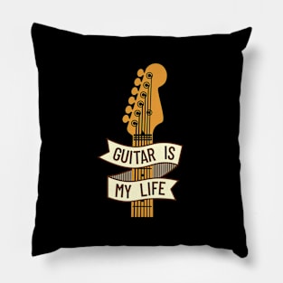 Guitar is My Life Electric Guitar Headstock Pillow