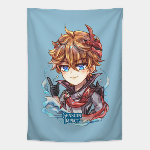 genshin impact bois childe genshin impact tapisserie teepublic fr