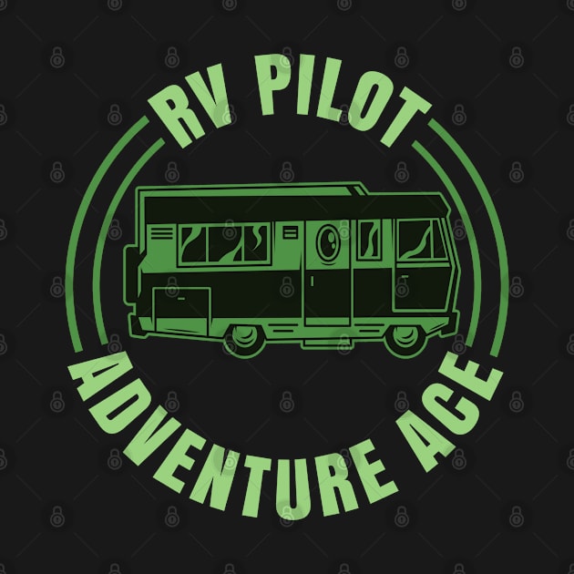 RV Pilot Adventure Ace, Retro Vintage Recreational Camper Vehicle by CharJens