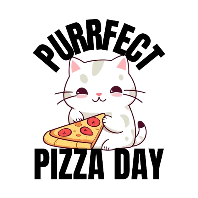 A Cat Enjoying a Purrfect Pizza Day by Josh Diaz Villegas