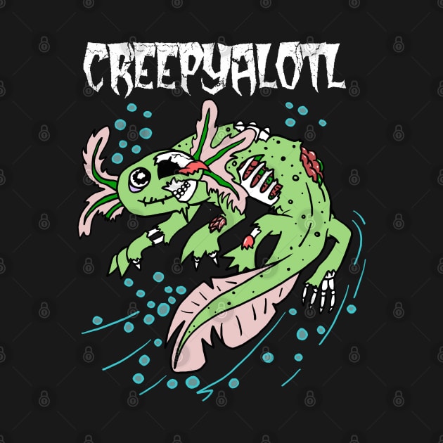 Creepyalotl Zombie Axolotl by SNK Kreatures