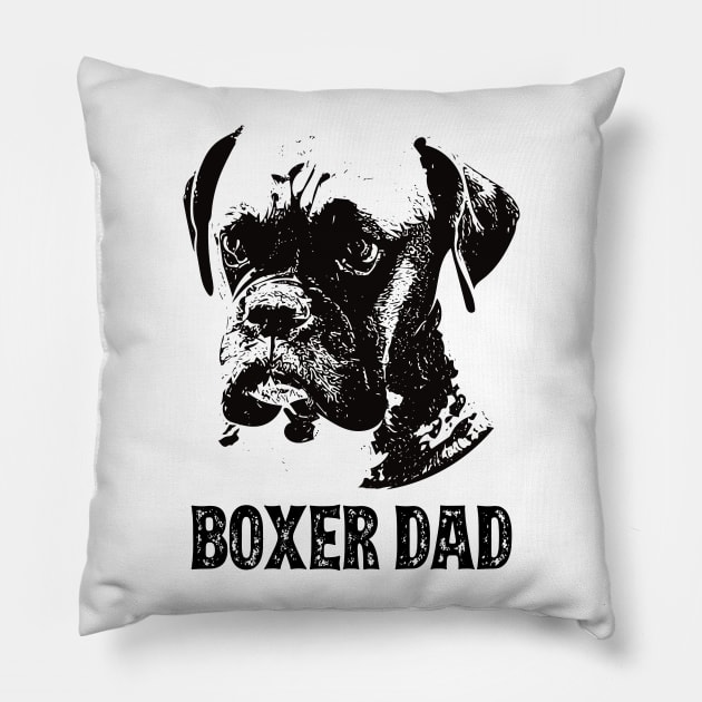 Boxer Dad Pillow by DoggyStyles