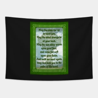 Green Irish Blessing Tapestry