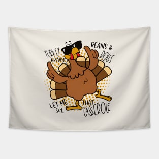 Funny Turkey Thanksgiving Day Tapestry