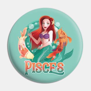 Pisces Mermaid Pin