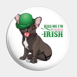 Kiss me I'm French-Irish Pin