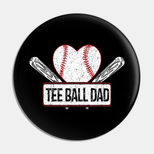 T-Ball Dad T-Shirt Tee Ball Fathers Day Pin