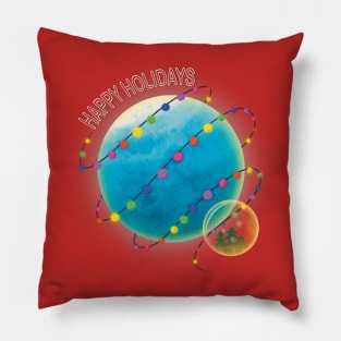 Happy Holidays - Christmas Lights Pillow